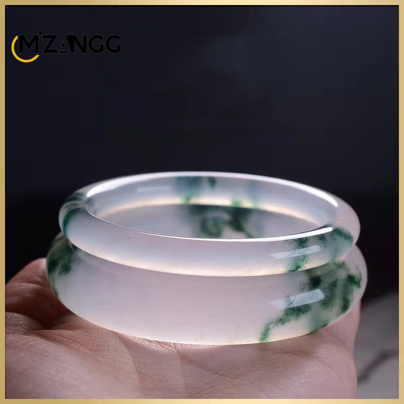 Men Accessories For Hand - 천연 녹색 옥 팔찌, 매력적인 럭셔리