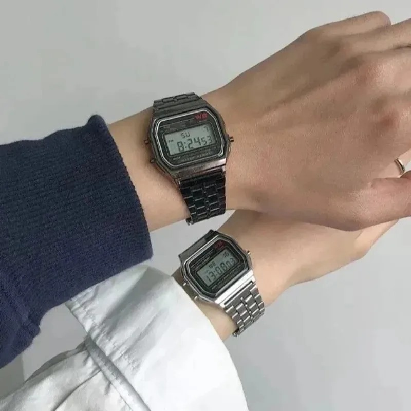 럭셔리 F91W 스틸 밴드 시계 LED 디지털 스테인레 - Men'S Accessories Display 리뷰 및 가격