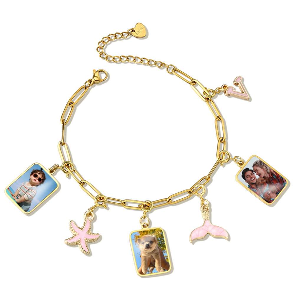 여성 남성용 맞춤형 사진 레터 플래그 펜던트 목걸이 스 - Men Accessories Bracelet 리뷰 및 가격