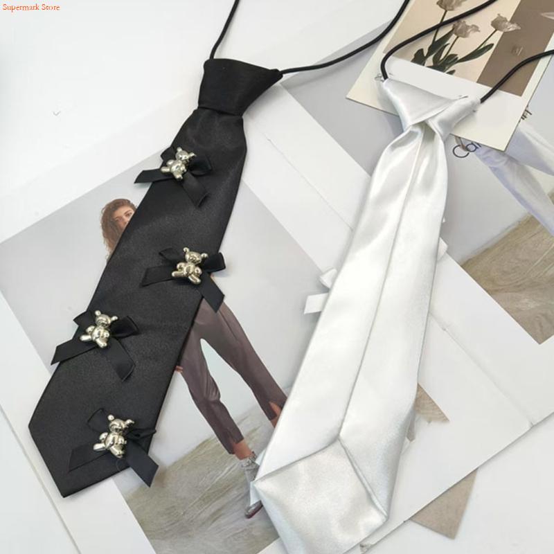Q5WE 우아한 블랙 넥타이 프리미엄 폴리에스터 원단  - Men'S Accessories Premium 리뷰 및 가격