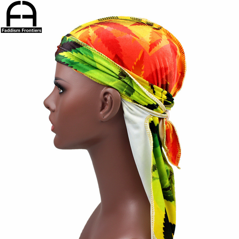 프리미엄 남자 잎 인쇄 벨벳 Durags Bandana - Men'S Accessories Premium 리뷰 및 가격