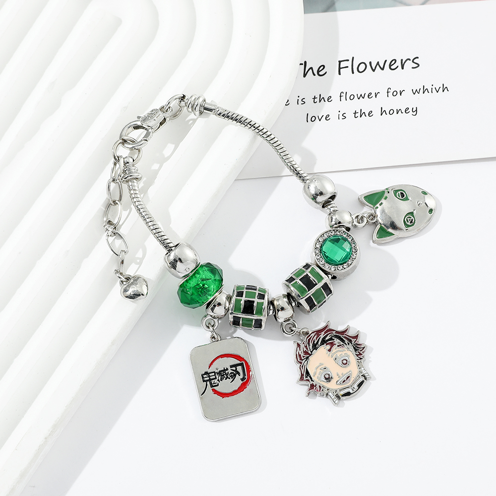 애니메이션 데몬 슬레이어 키메츠노 야이바 참 브레이슬릿 - Men Accessories Bracelet 리뷰 및 가격