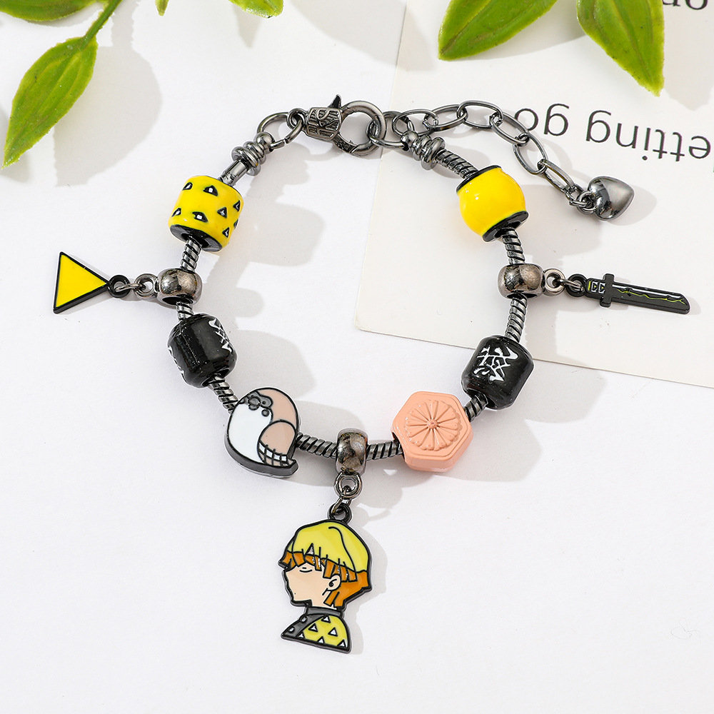 애니메이션 데몬 슬레이어 키메츠노 야이바 참 브레이슬릿 - Men Accessories Bracelet 리뷰 및 가격