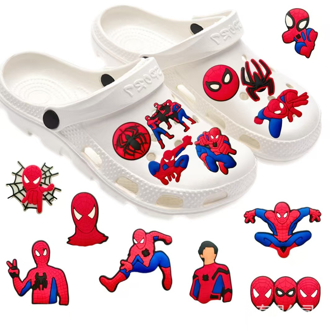 18개 신상 만화 스파이더맨 DIY 액세서리 PVC 장 - Men'S Accessories Gift Ideas 리뷰 및 가격