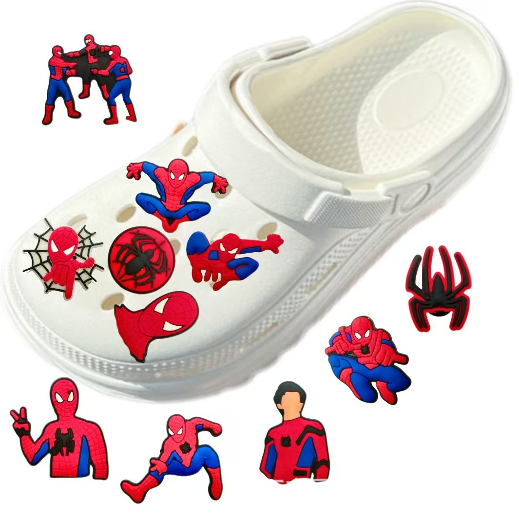 18개 신상 만화 스파이더맨 DIY 액세서리 PVC 장 - Men'S Accessories Gift Ideas 리뷰 및 가격