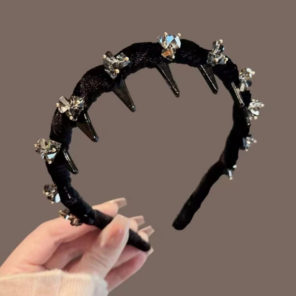 헤어밴드 여성용 반짝이는 라인스톤 머리띠 미끄럼 방지  - Men Accessories Look 리뷰 및 가격