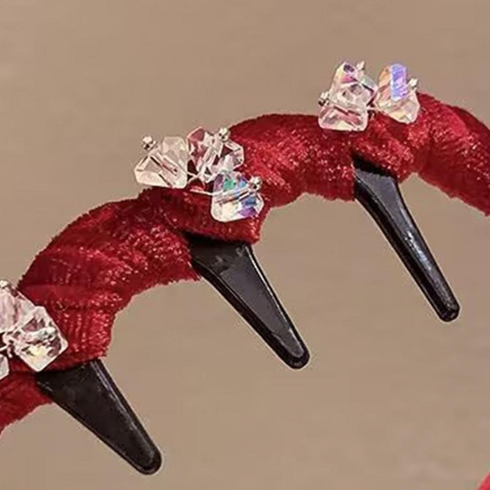 헤어밴드 여성용 반짝이는 라인스톤 머리띠 미끄럼 방지  - Men Accessories Look 리뷰 및 가격