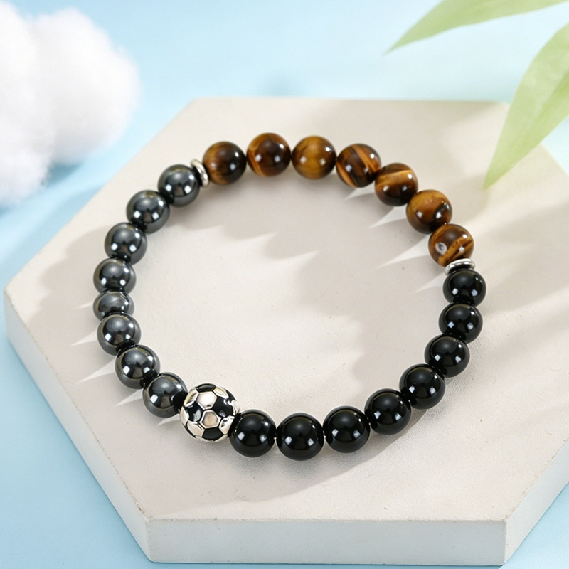 축구 팔찌 블랙 흑요석 스포츠 쥬얼리 남녀 팬들을 위한 - Men'S Accessories Gift Ideas 리뷰 및 가격
