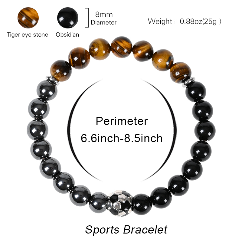 축구 팔찌 블랙 흑요석 스포츠 쥬얼리 남녀 팬들을 위한 - Men'S Accessories Gift Ideas 리뷰 및 가격