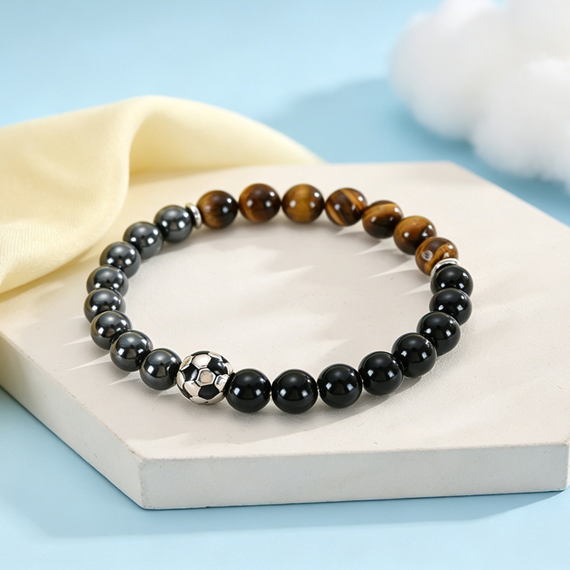 축구 팔찌 블랙 흑요석 스포츠 쥬얼리 남녀 팬들을 위한 - Men'S Accessories Gift Ideas 리뷰 및 가격