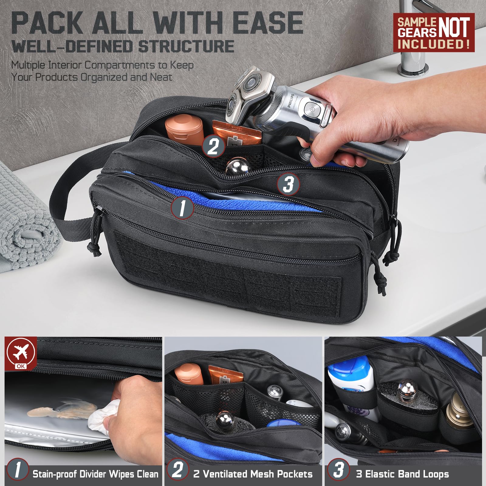 남성용 전술 세면도구 가방, 여행 위생 가방, 군용 장 - Men Accessories Kit Bag 리뷰 및 가격
